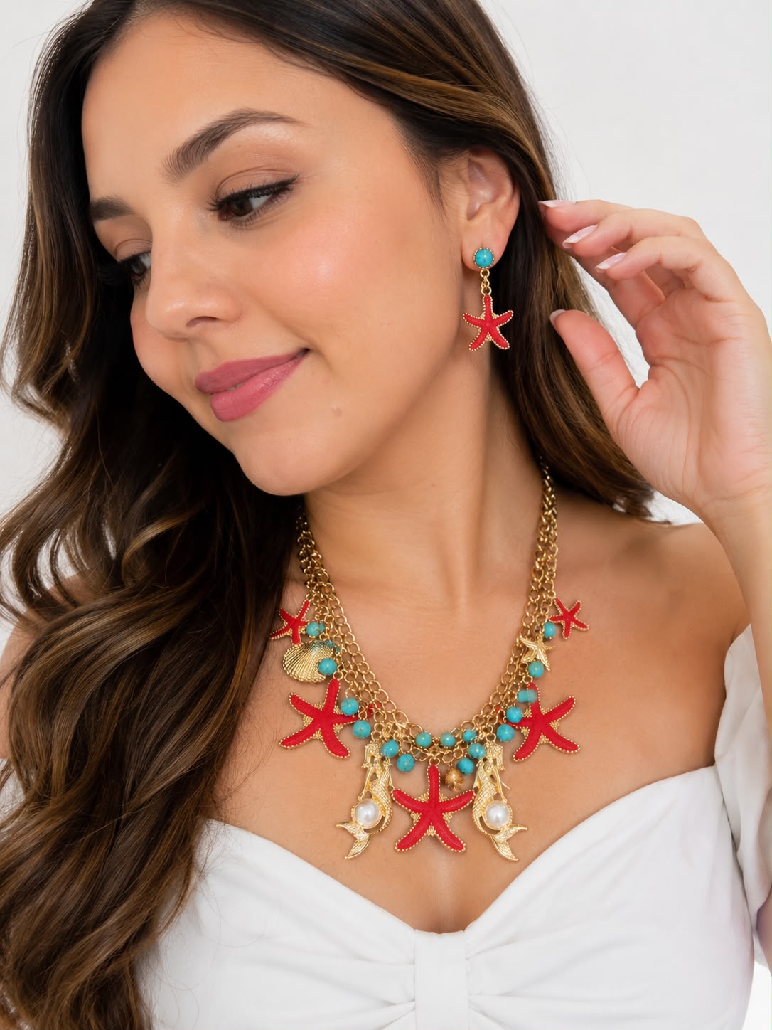 SET DE COLLAR Y ARETES OCEÁNICO