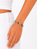 PULSERA AMULETO DE OJOS TURCOS MULTICOLOR CON DIJE