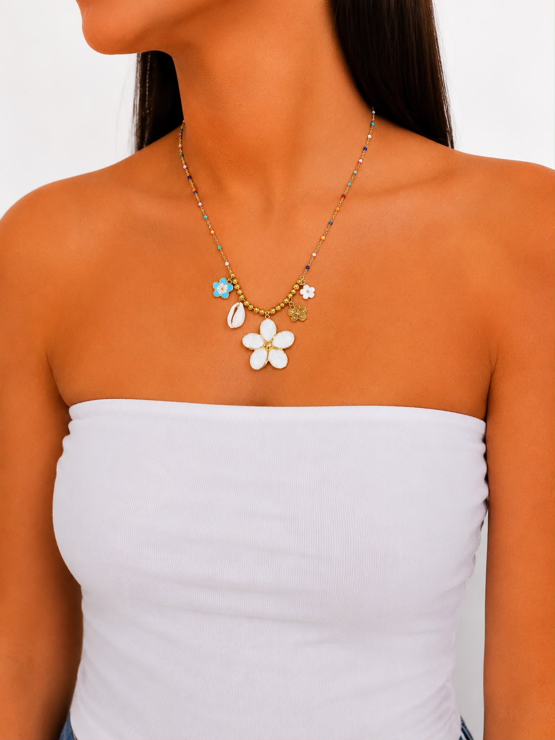 COLLAR DIJE FLOR DE VERANO