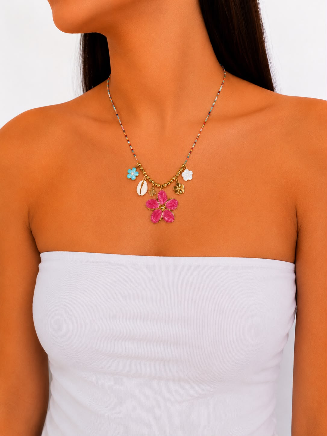 COLLAR DIJE FLOR DE VERANO