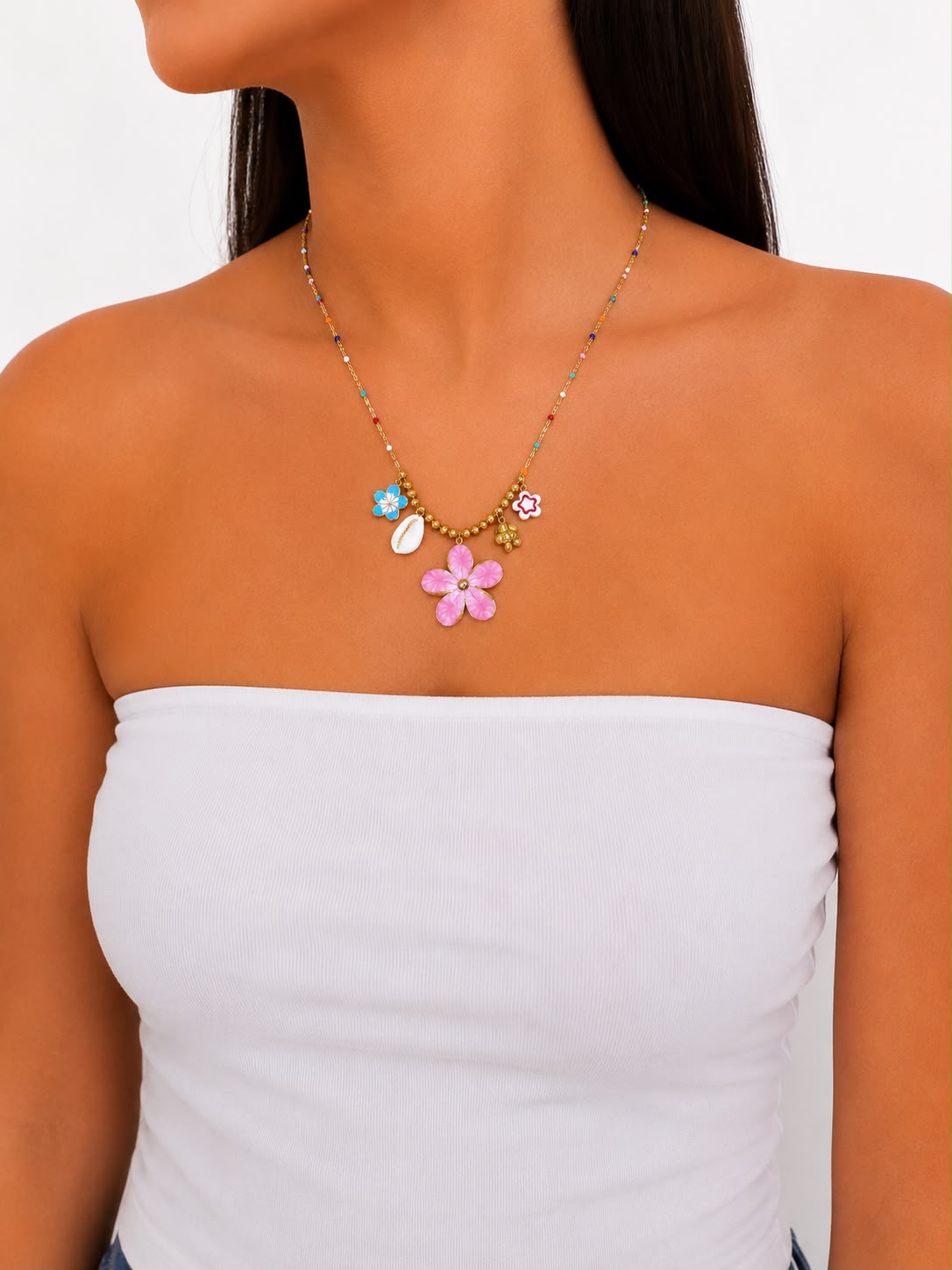 COLLAR DIJE FLOR DE VERANO