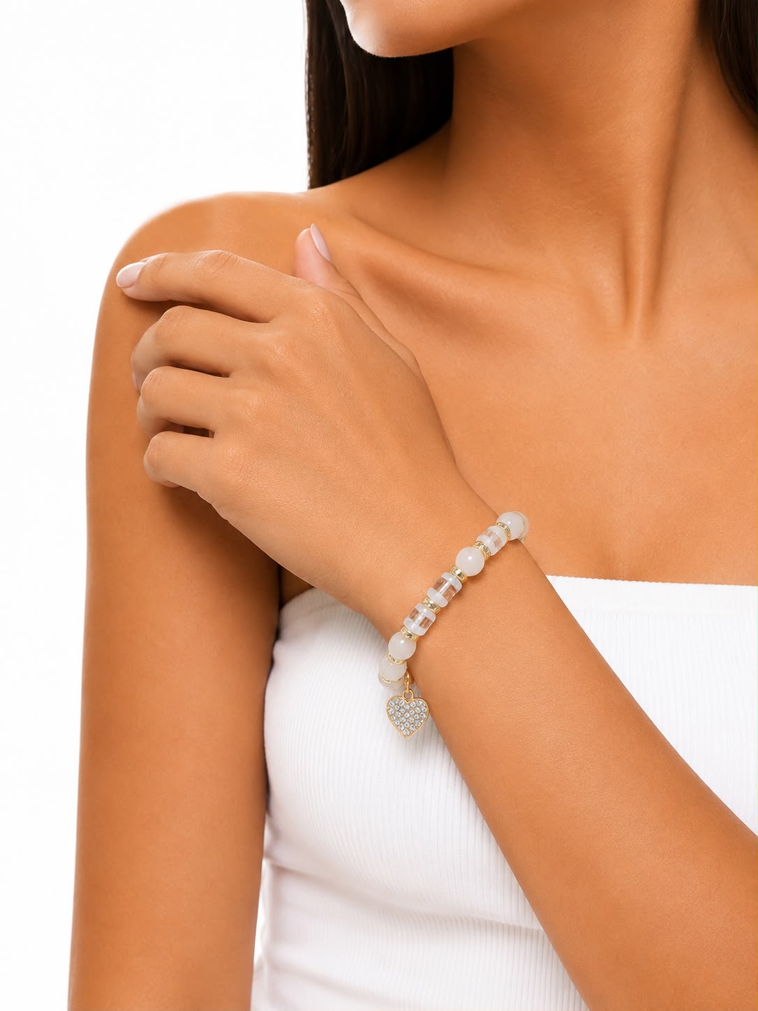 PULSERA DIJE CORAZON GRUESA
