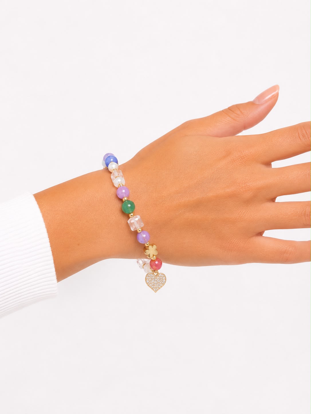 PULSERA DIJE CORAZÓN DELGADA