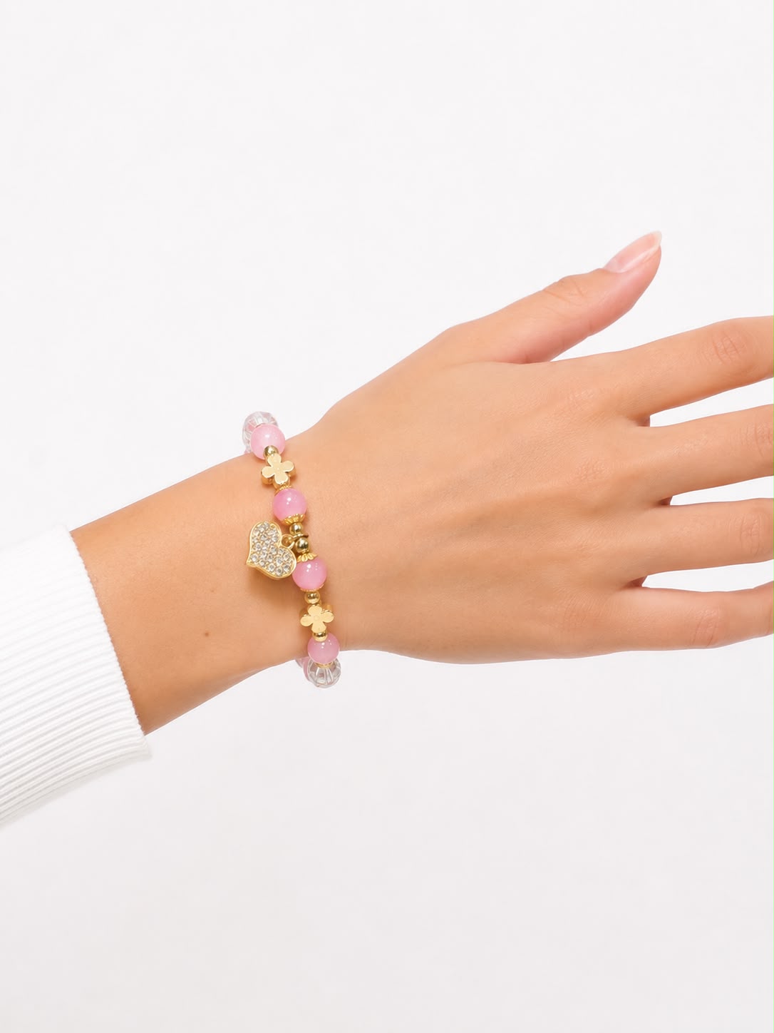 PULSERA DIJE CORAZÓN DELGADA