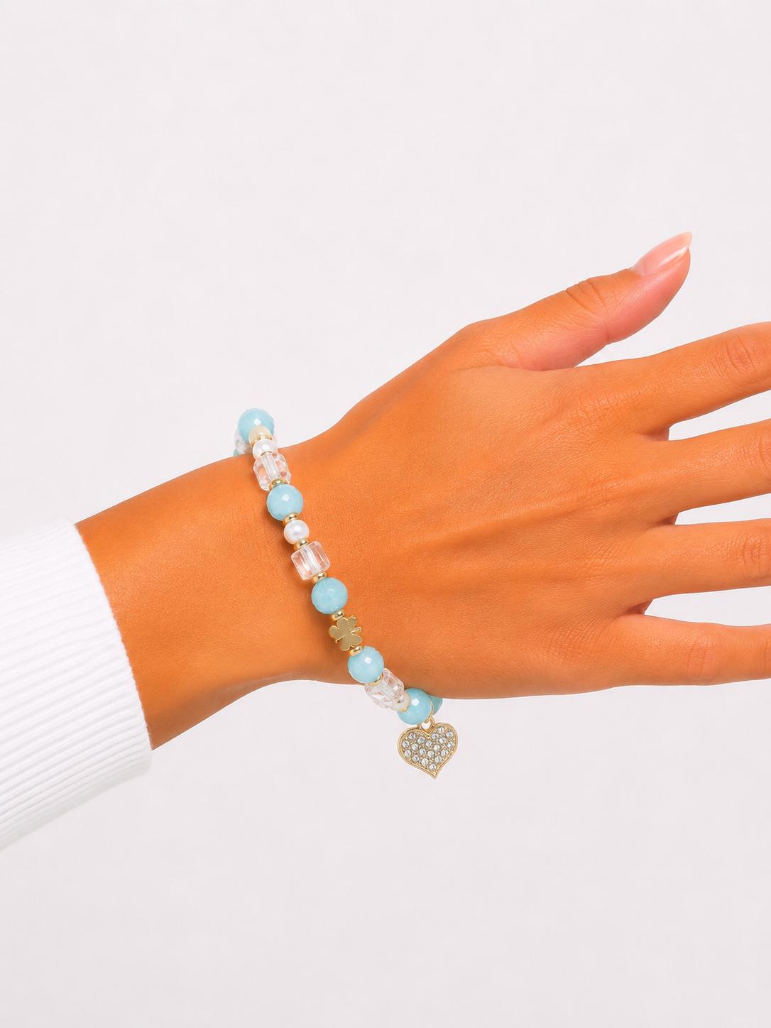 PULSERA DIJE CORAZÓN DELGADA