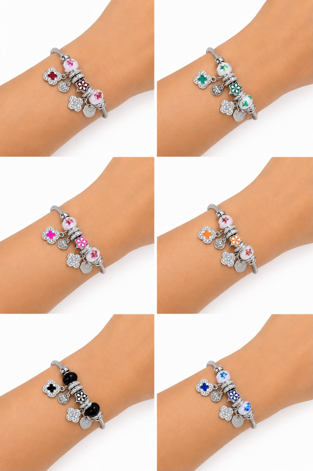 PULSERA PLATEADA CON DIJES