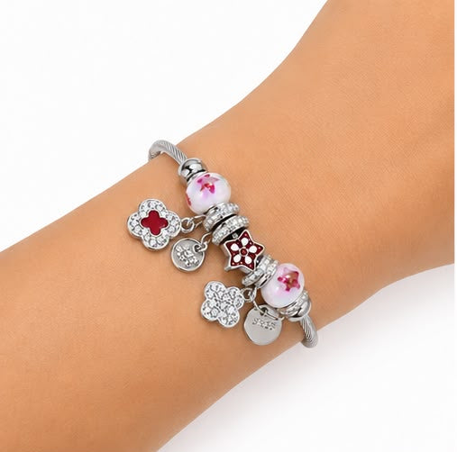 PULSERA PLATEADA CON DIJES