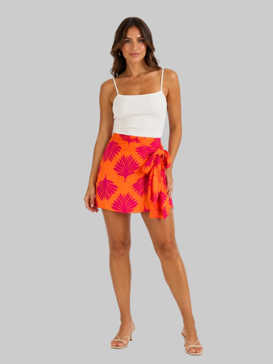 FALDA SHORT CRUZADA CON LAZO
