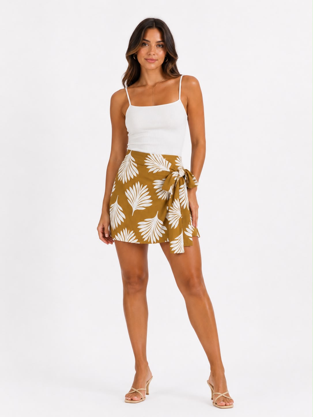 FALDA SHORT CRUZADA CON LAZO