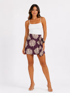 FALDA SHORT CRUZADA CON LAZO