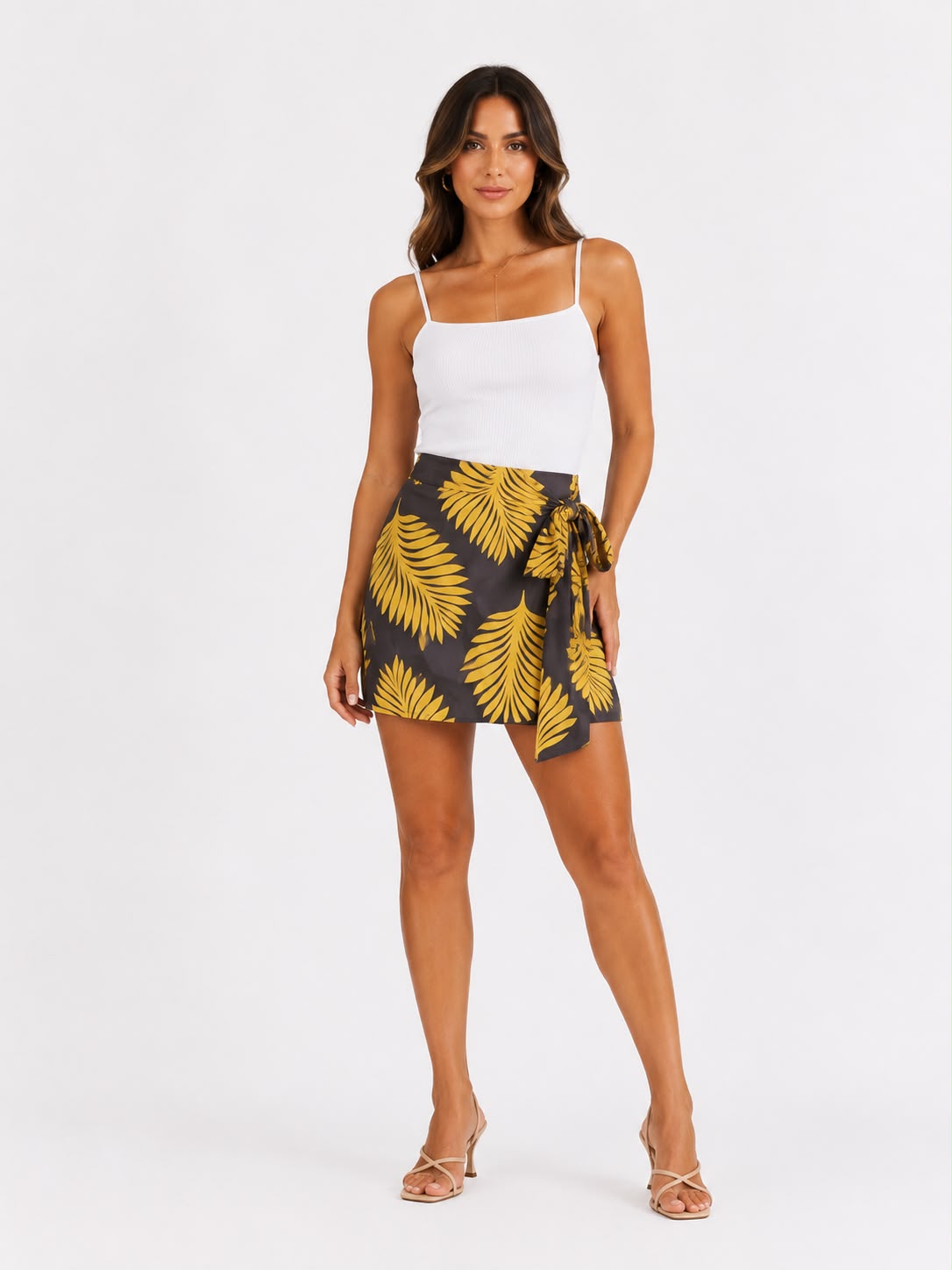 FALDA SHORT CRUZADA CON LAZO