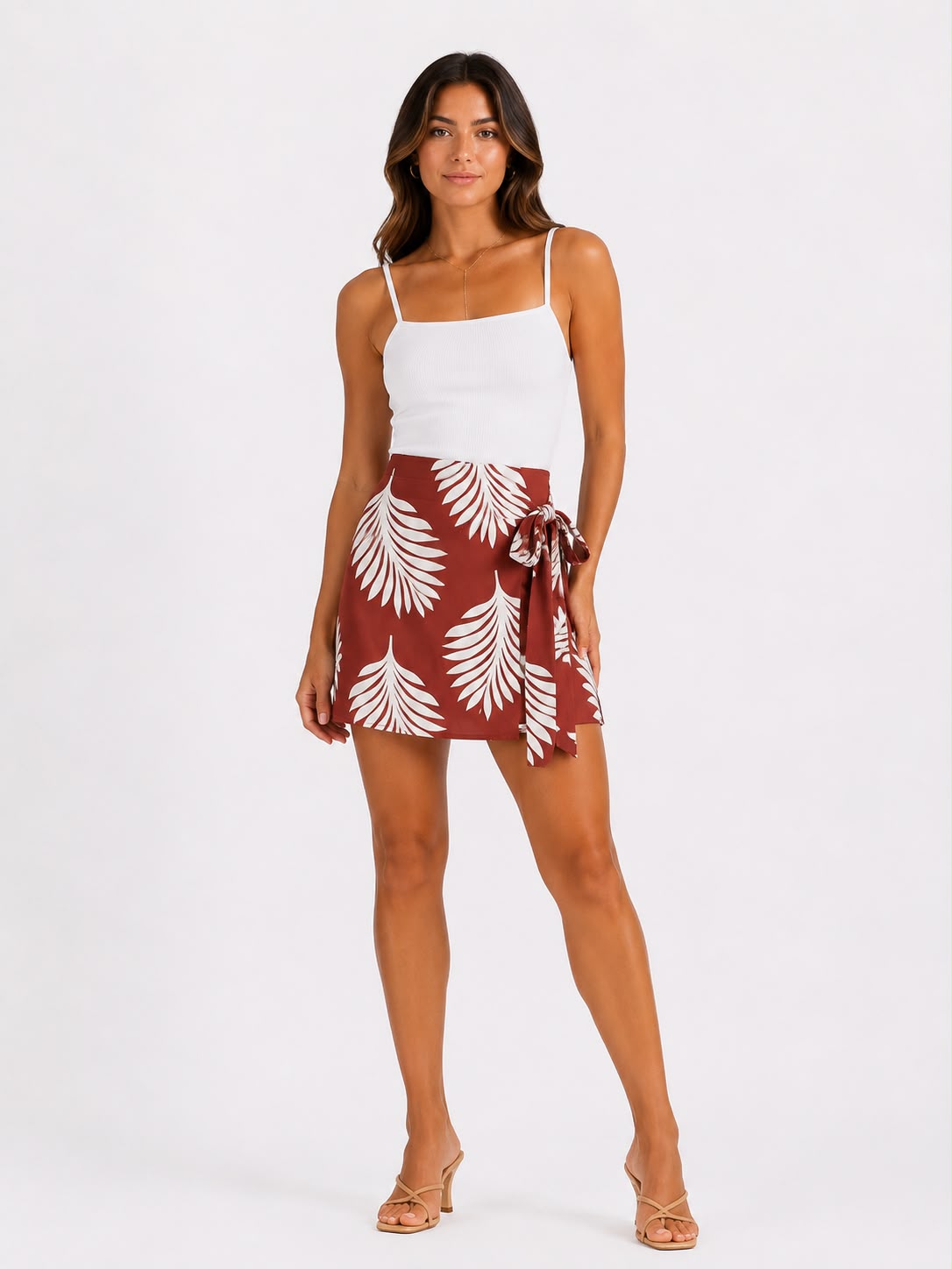 FALDA SHORT CRUZADA CON LAZO
