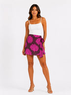 FALDA SHORT CRUZADA CON LAZO