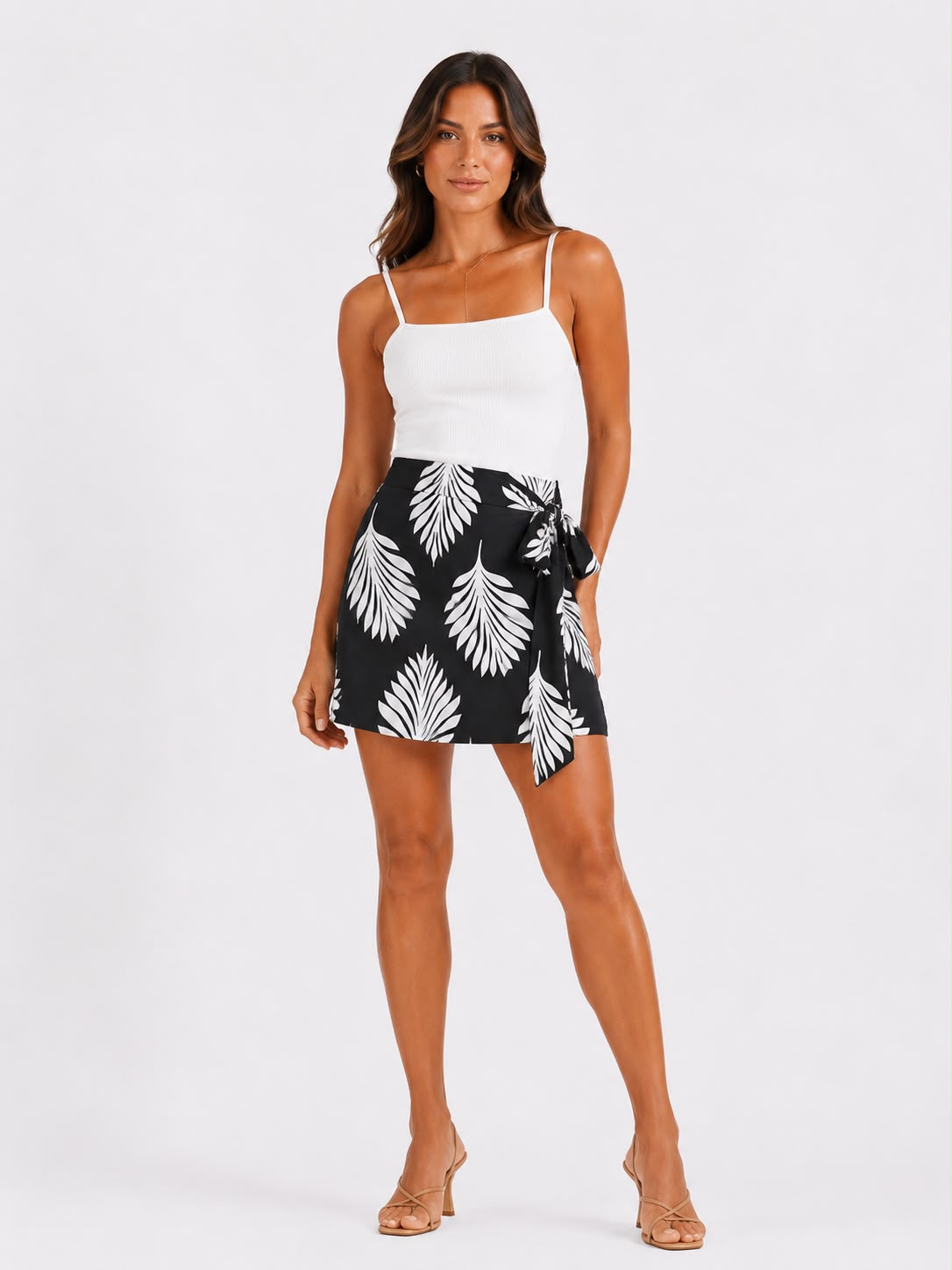 FALDA SHORT CRUZADA CON LAZO