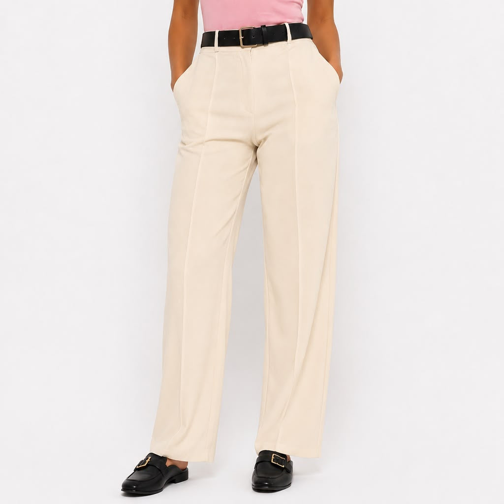 PANTALÓN PALAZZO TIRO ALTO CON CINTURÓN