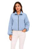 CHAQUETA CORTAVIENTOS DE CREMALLERA Y CUELLO ALTO