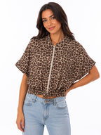 BLUSA ANIMAL PRINT CON CREMALLERA