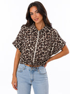 BLUSA ANIMAL PRINT CON CREMALLERA