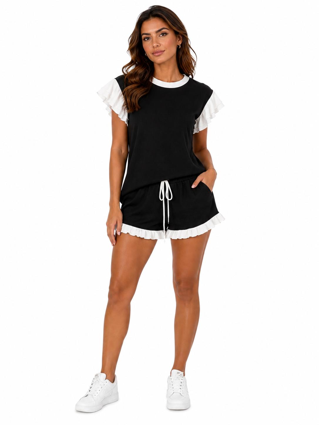 CONJUNTO CASUAL CON VOLANTES