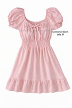 VESTIDO MANGA FRUNCIDA