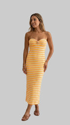 VESTIDO TEJIDO STRAPLESS