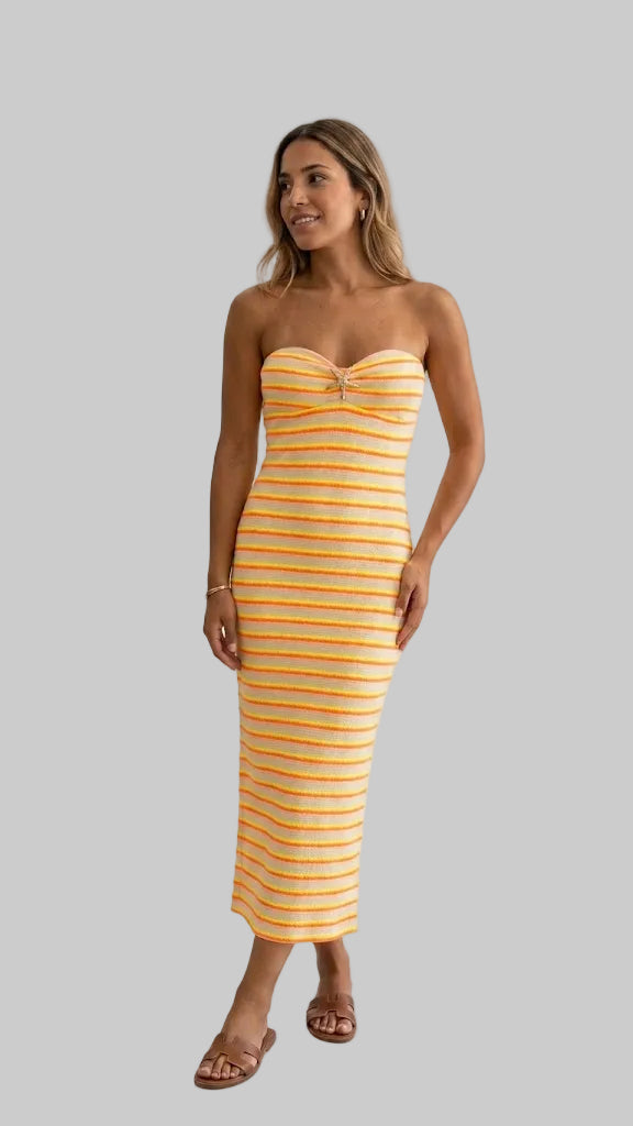 VESTIDO TEJIDO STRAPLESS