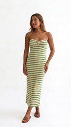 VESTIDO TEJIDO STRAPLESS