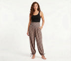 PANTALÓN VICHY CON CINTURA FRUNCIDA