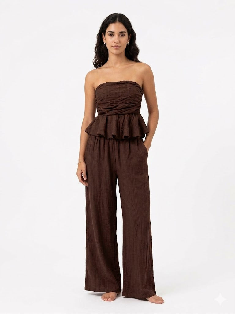 CONJUNTO BANDEAU CON VOLANTES