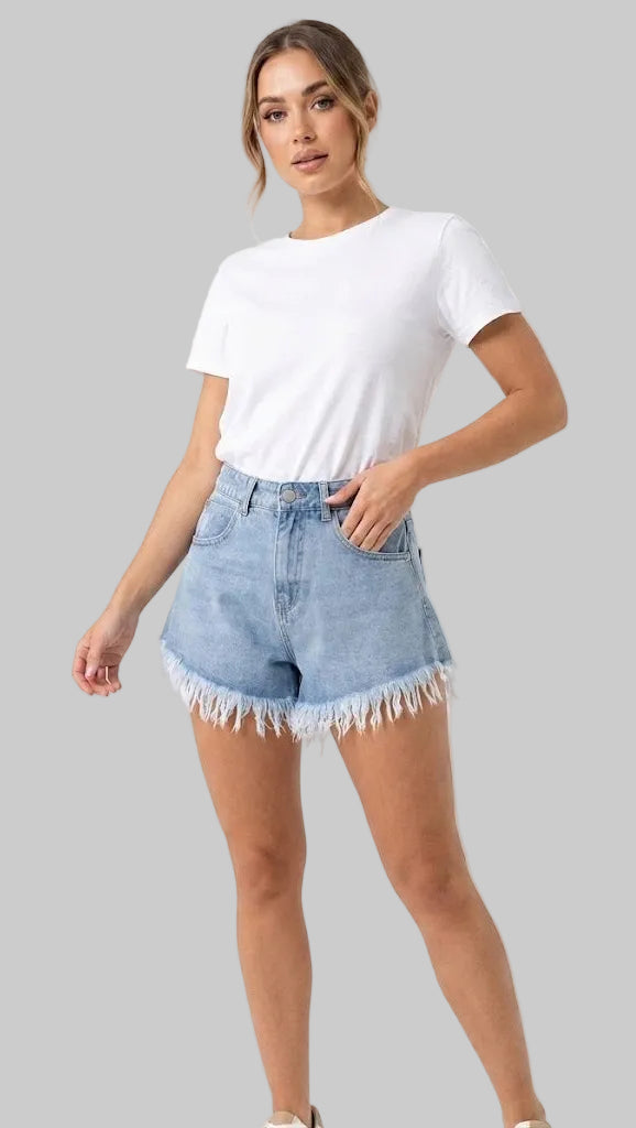 SHORT DENIM DESFLECADO