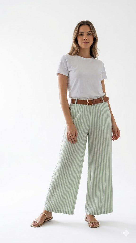 PANTALÓN PALAZZO RAYAS