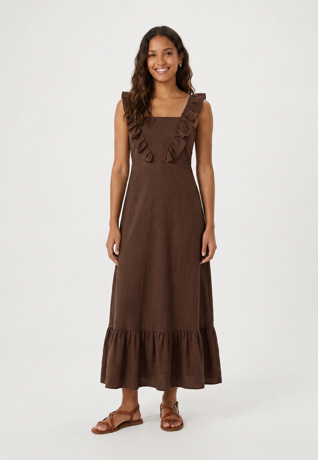 VESTIDO CON VOLANTES