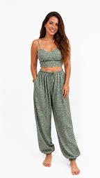CONJUNTO VICHY TOPY PANTALÓN