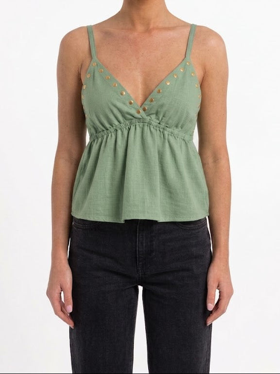 BLUSA DE TIRANTES GRADUABLES Y REMACHES