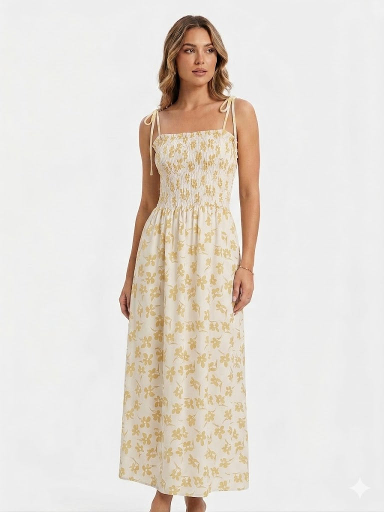 VESTIDO MIDI FLORAL
