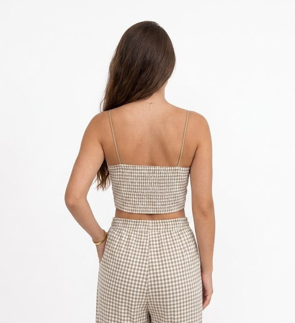 CONJUNTO VICHY TOPY PANTALÓN